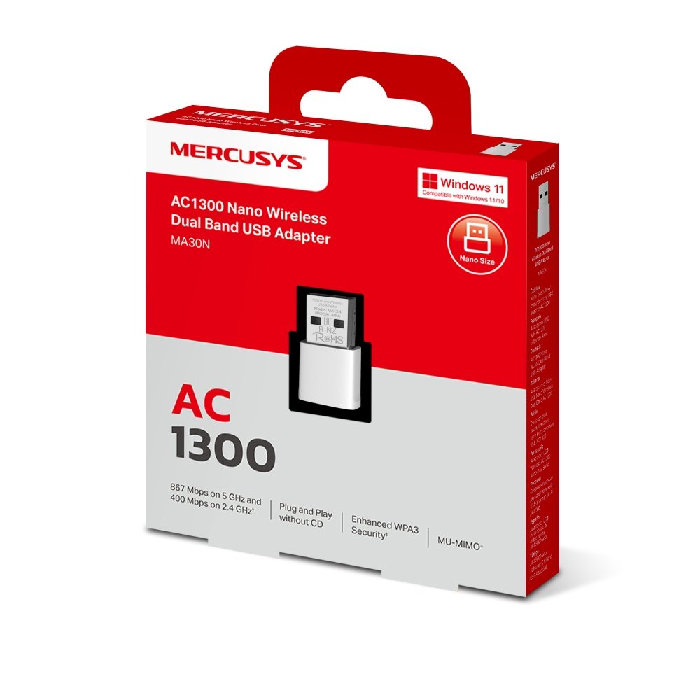 EAN 6957939002077 - Mercusys MA30N adaptador y tarjeta de red WLAN 1300 Mbit/s imagen 3