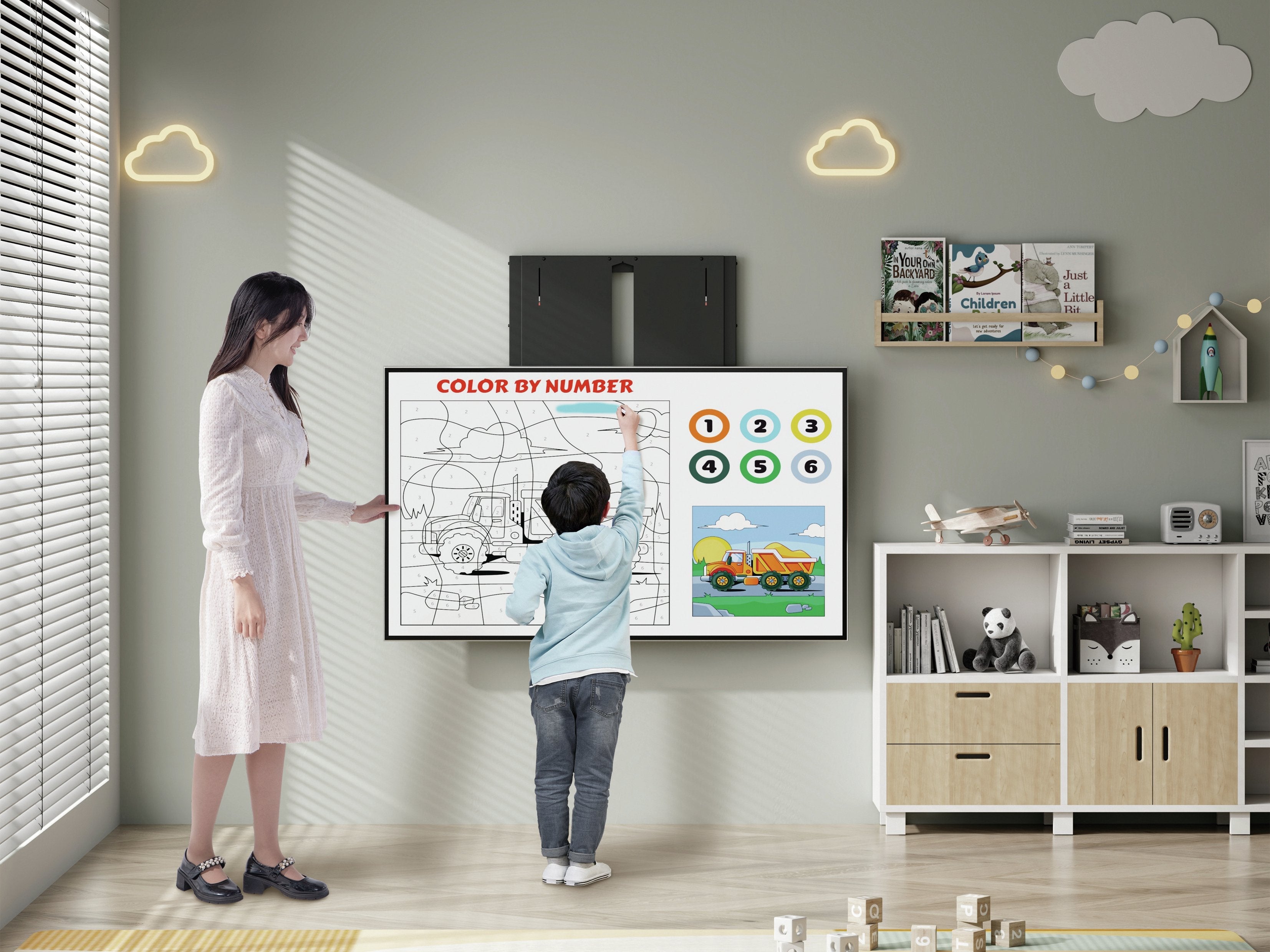 Soporte De Pared Interactivo Up-Down Equip Para Pantalla 55"-86" Vesa Max. 600x600 Hasta 90kg 650345