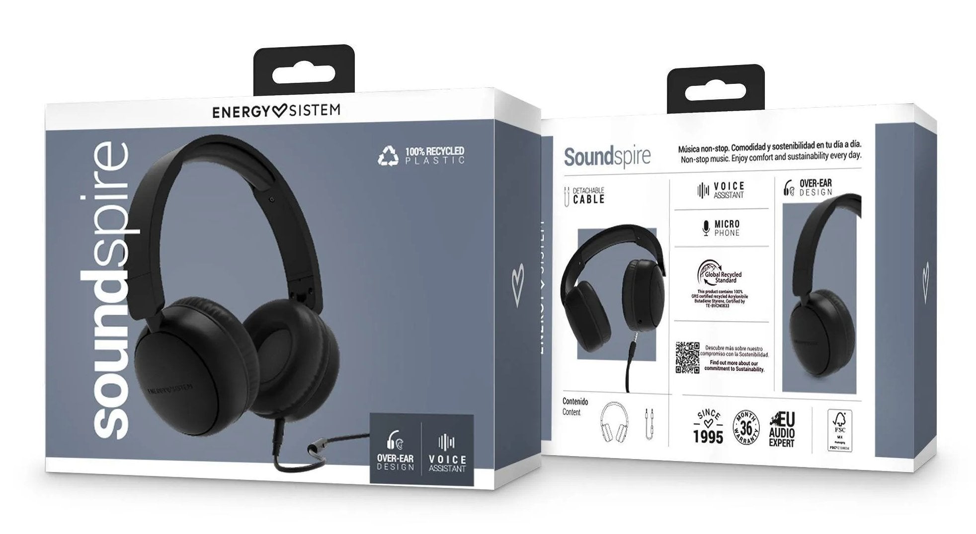 EAN 8432426457601 - Energy Sistem Soundspire Auriculares Alámbrico Diadema Llamadas/Música Negro imagen 5
