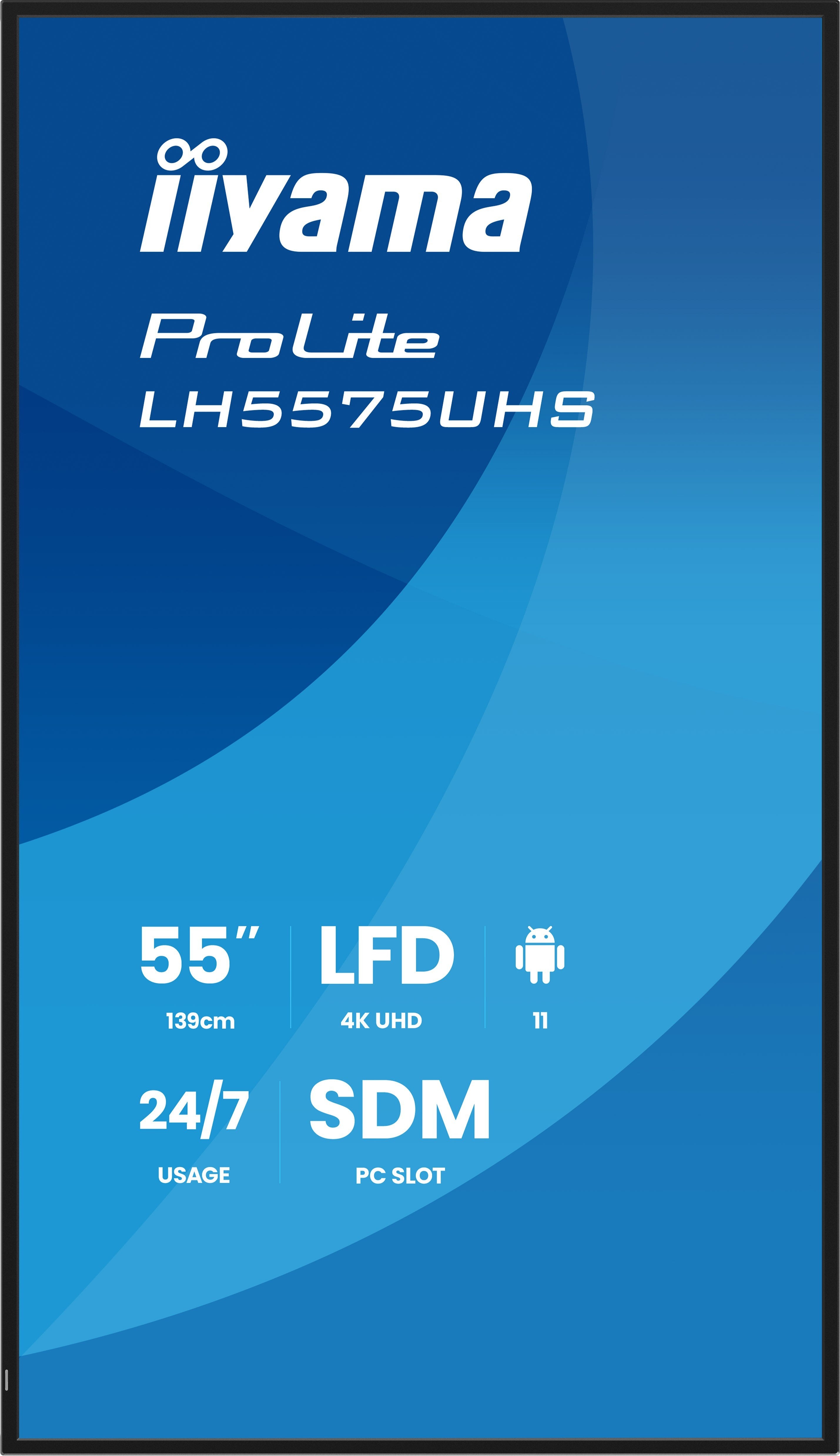 55" 3840x2160, Uhd Ips Panel, Haze 25%, 500cd/Mý, Landscape
