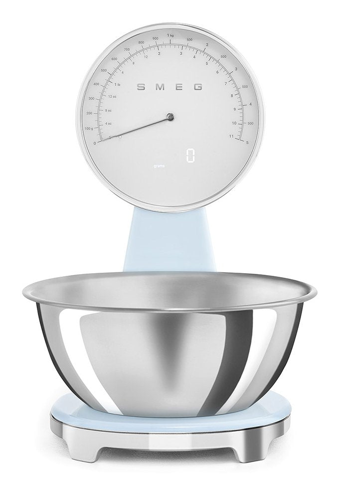 Báscula De Cocina Analógica Y Digital Smeg Azul Pastel Ksf01pbww