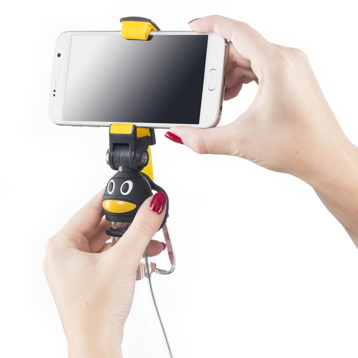 EAN 4056929212365 - Mantona 21236 soporte Soporte activo para teléfono móvil Teléfono móvil/smartphone Negro, Amarillo imagen 6
