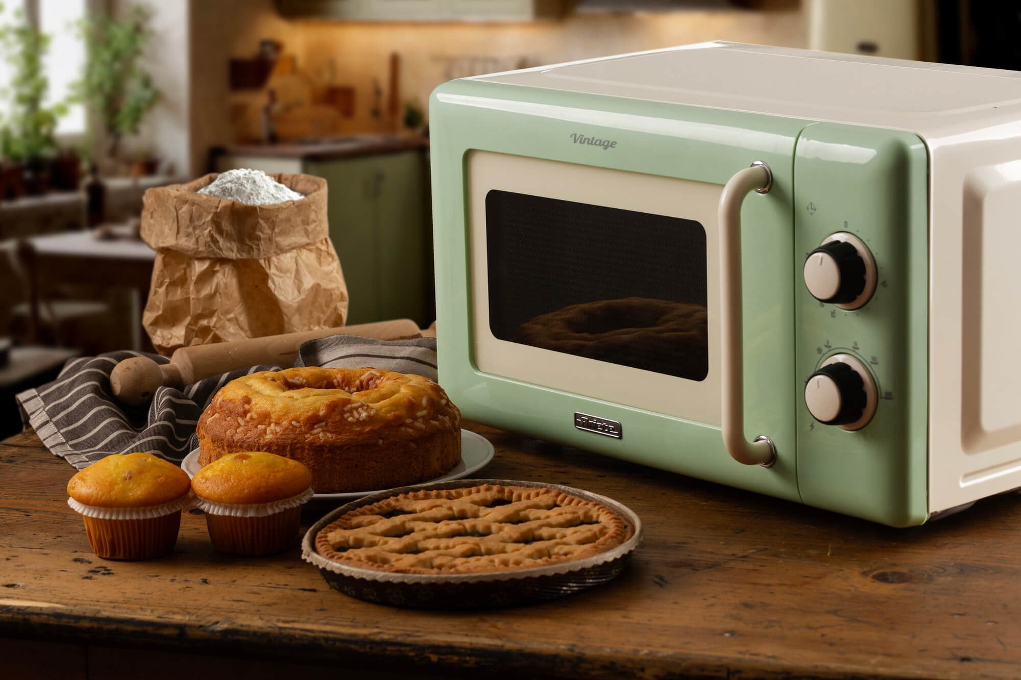 EAN 8003705124004 - Ariete Vintage Line 3960/04 Verde Solo microondas Encimera 20 L 800 W imagen 5