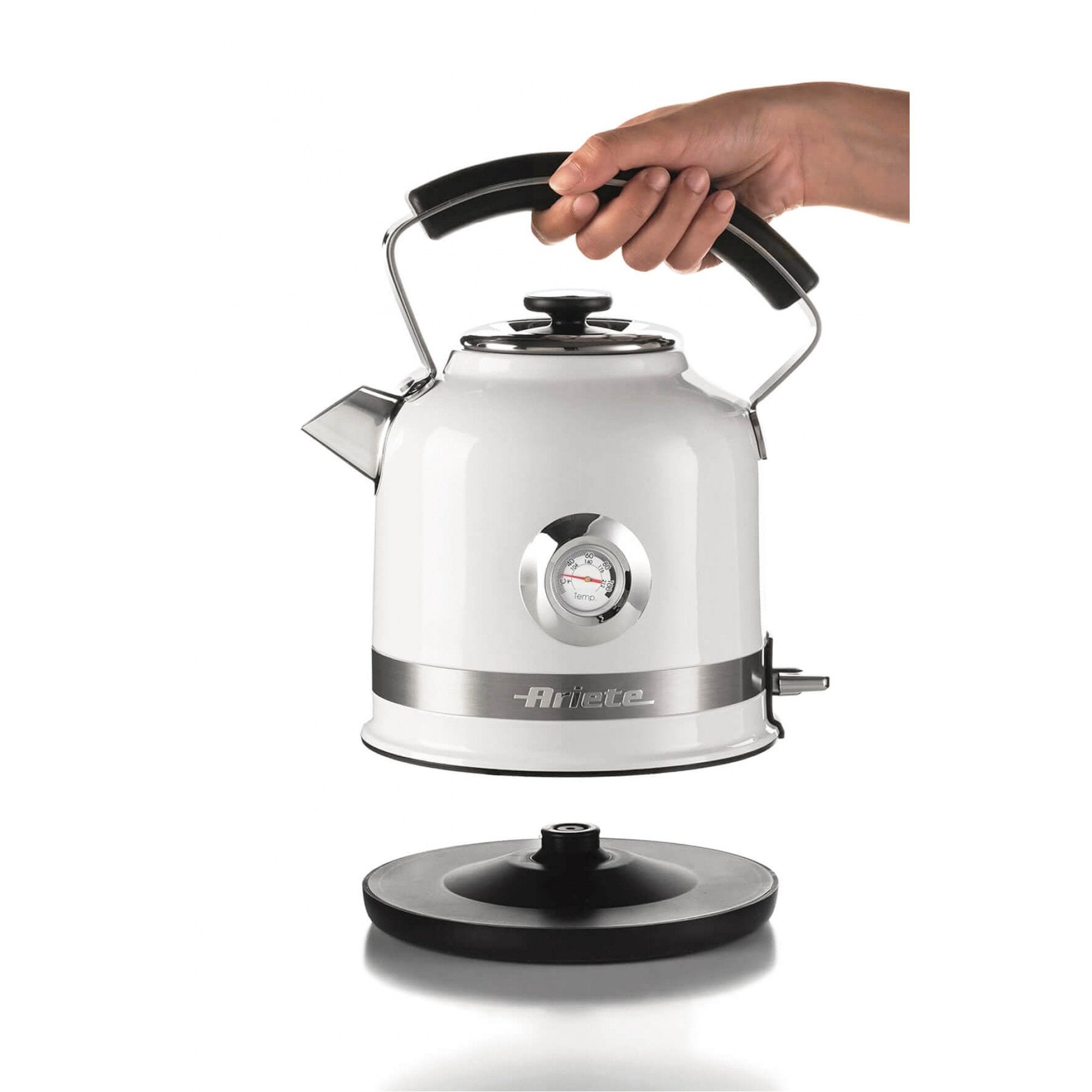 Ariete Kettle Moderna White, 2,000 Vatios, 1.7 Litros 2854wh
