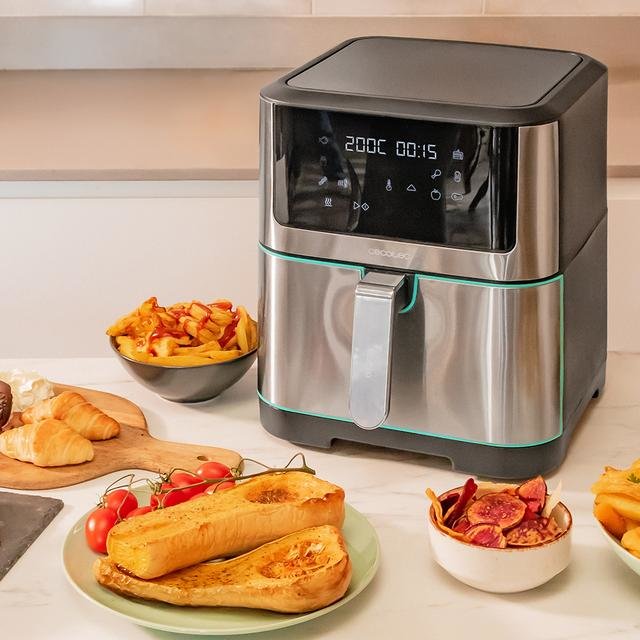EAN 8435484049849 - Cecotec Cecofry Supreme 8000 Sencillo 8 L Independiente 1800 W Freidora baja en grasa Negro, Acero inoxid imagen 8