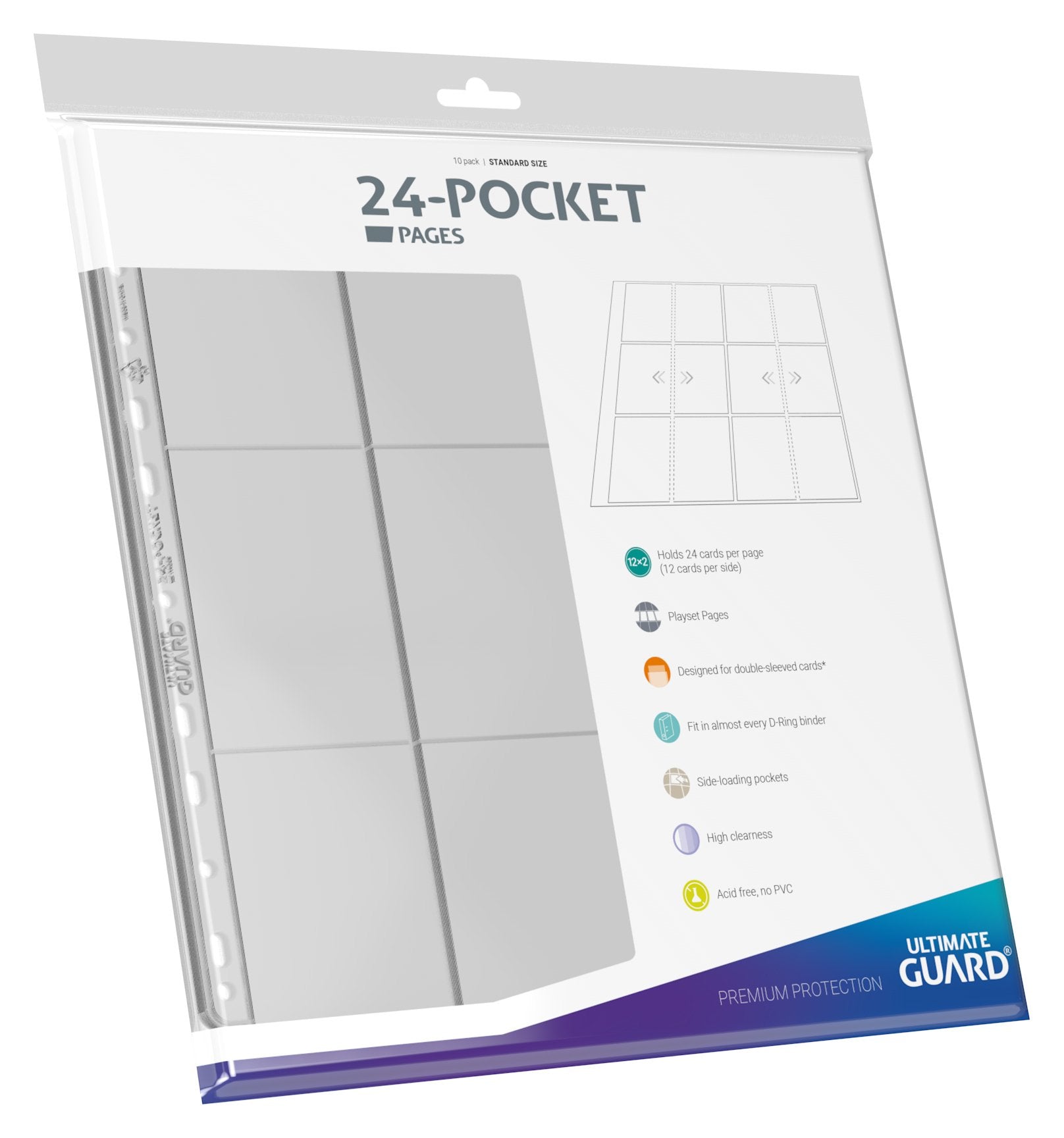 Carpeta Transparente Ultimate Guard De 24 Bolsillos Y Cuatro Filas De Páginas Carga Lateral (10)