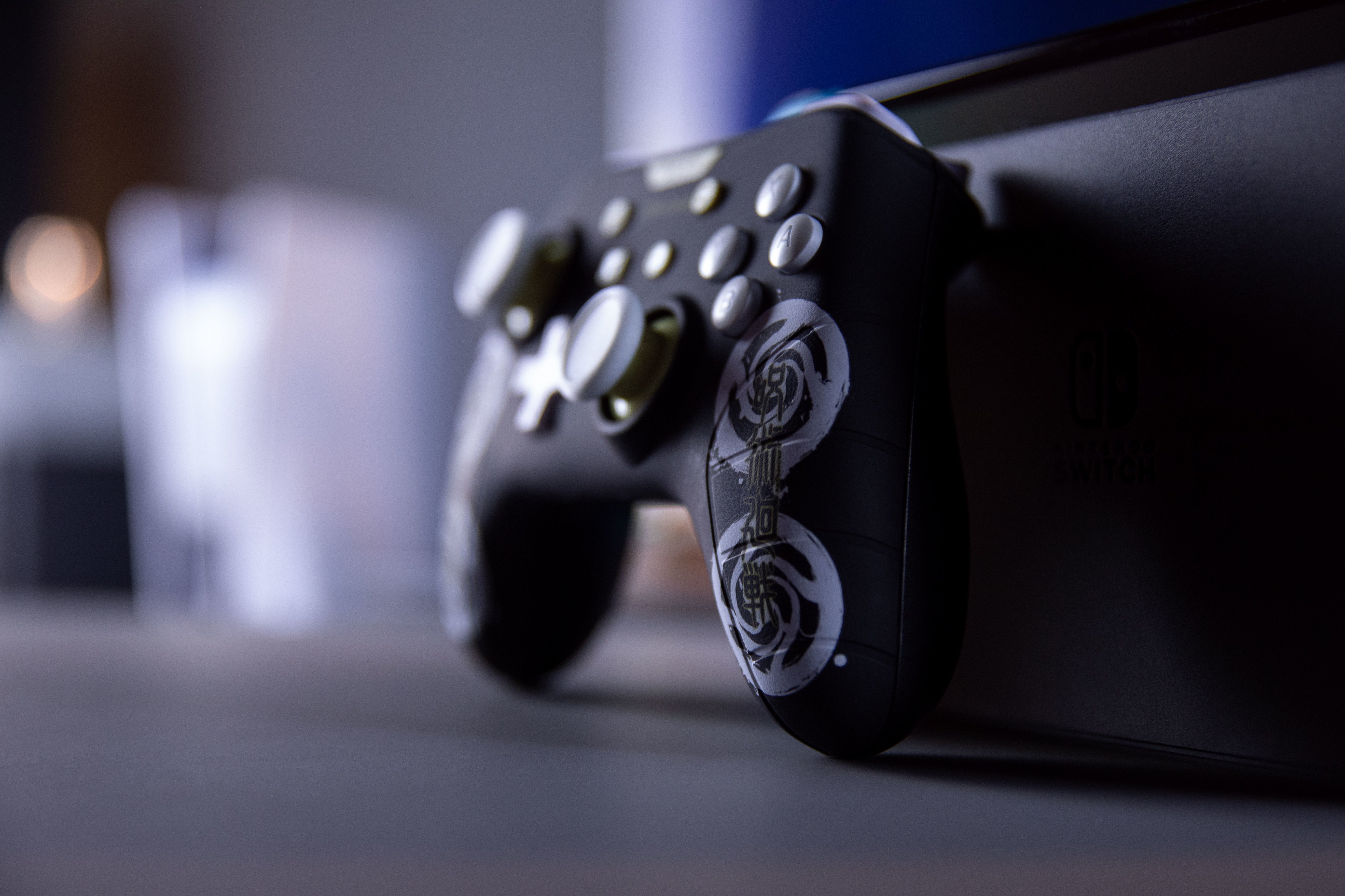 Gamepad Konix Switch Jujutsu Kaisen Cable 3m Compatible Con Pc Color Negro Kx-Juju-Sw-Pad-Bla