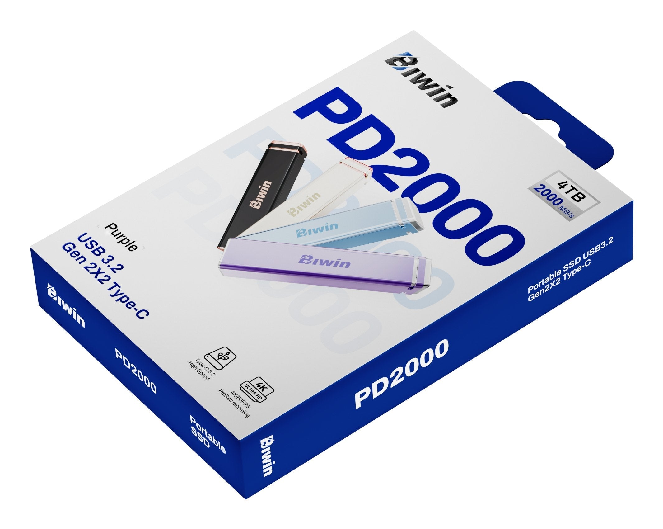 EAN 6955914623101 - Biwin PD2000 4 TB USB Tipo C USB 3.2 Gen 2x2 Púrpura imagen 16