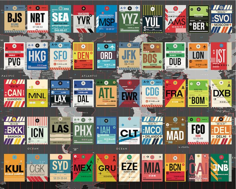 EAN 0704846704831 - Hart Puzzles Retro & Cool “World’s Airport Travel Tags” Puzzle rompecabezas 1000 pieza(s) imagen 2