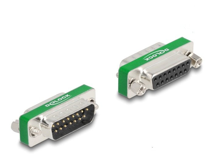 Delock 66478 Filtro De Supresión De Interferencias Rf/Emi D-Sub De 15 Pines Macho A Hembra Con Filtro De Paso Bajo Capacitivo