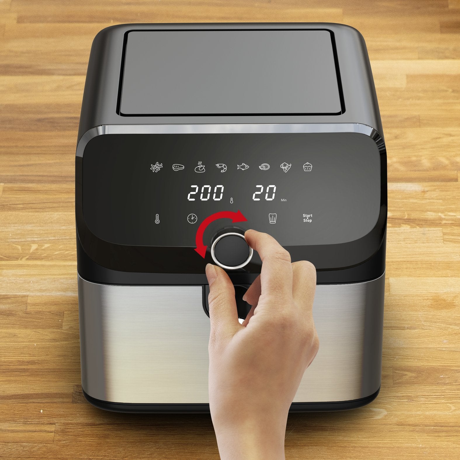 EAN 3045380026216 - Tefal Easy Fry Mega EY855D10 freidora Sencillo 7,5 L Independiente 2020 W Freidora de aire caliente Negro imagen 6