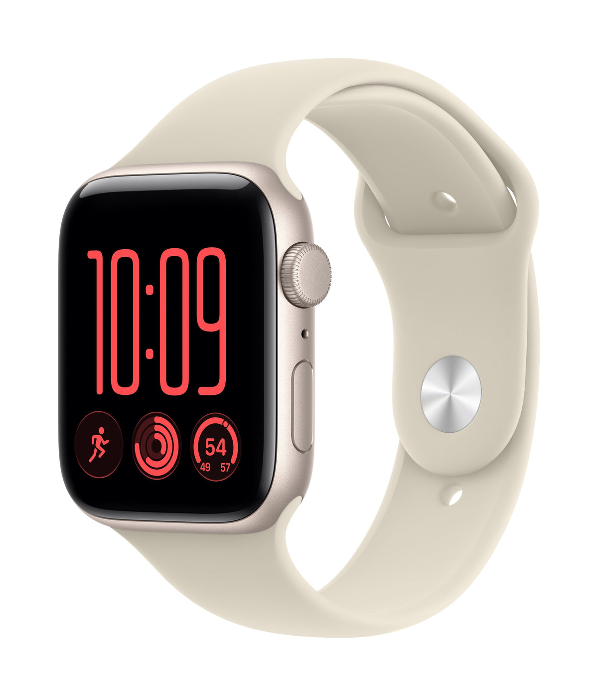 Apple Watch Se3 Gps 44mm Caja De Aluminio Blanco Estrella Correa Deportiva Arena S M