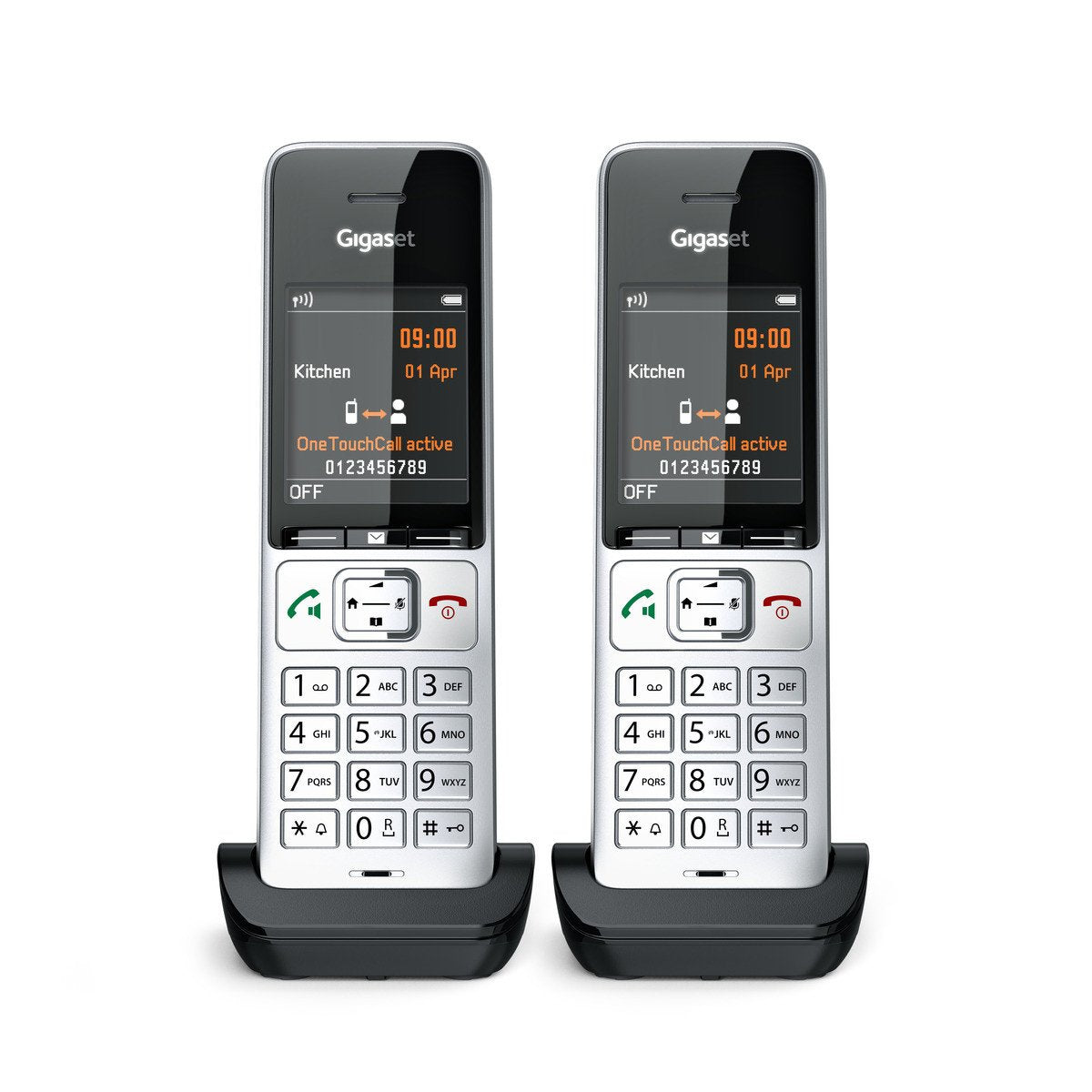 EAN 4250366866079 - Gigaset COMFORT 500HX duo Teléfono DECT/analógico Identificador de llamadas Negro, Plata imagen 5