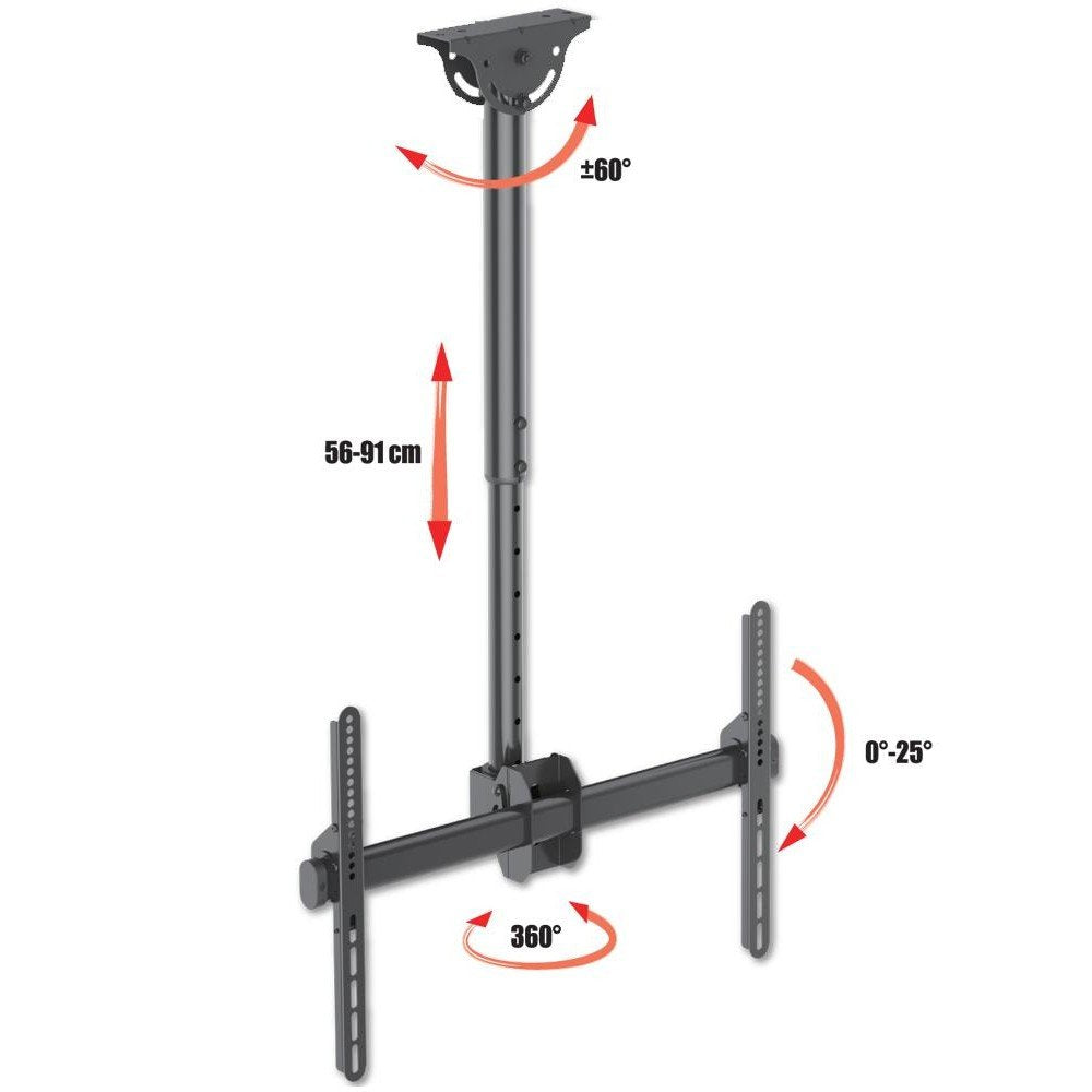 EAN 8057685309340 - Techly ICA-CPLB 946S soporte para pantalla de señalización 177,8 cm (70") Negro imagen 9