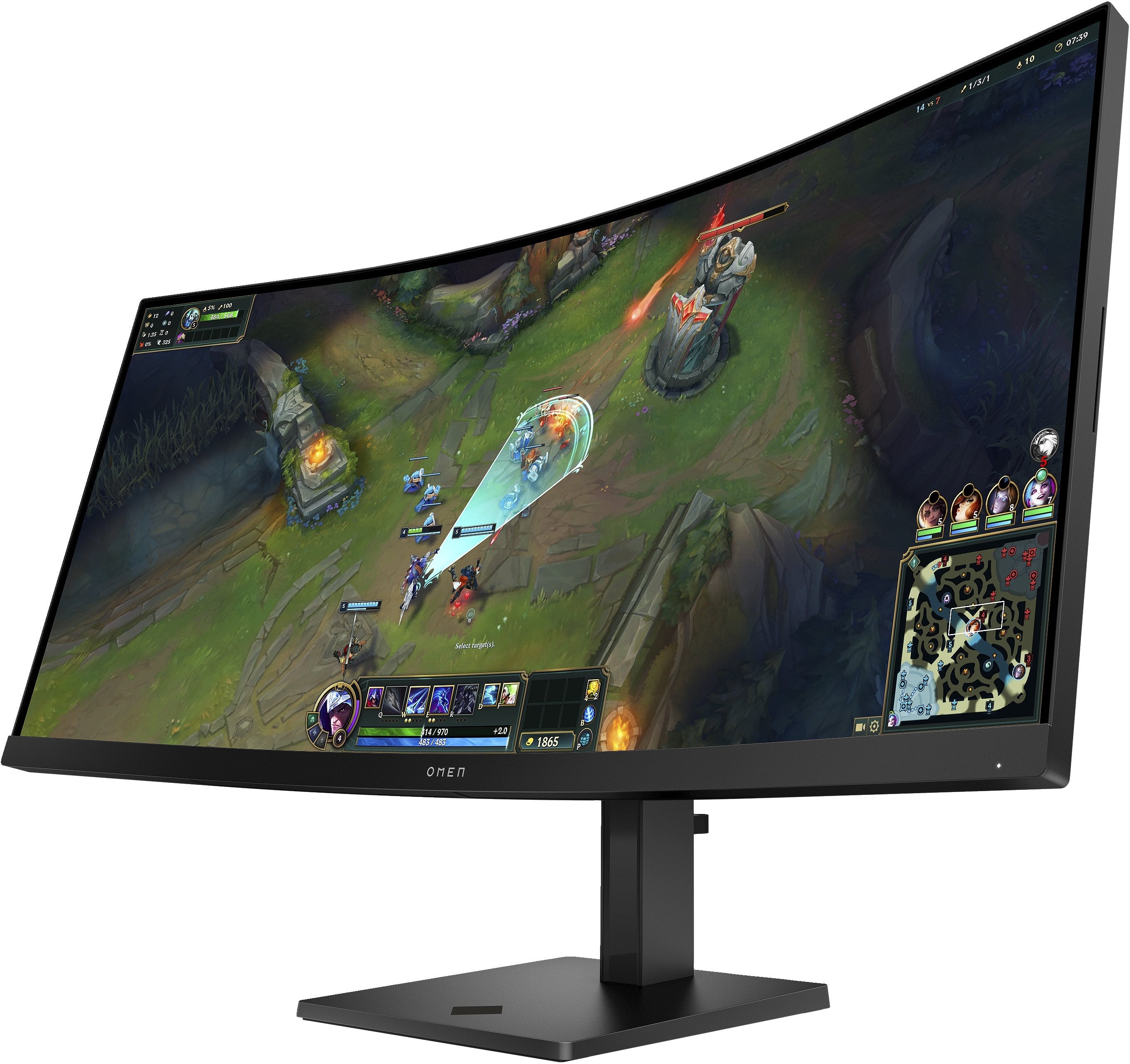 EAN 198701658788 - HP OMEN 34 inch WQHD 180Hz Curved Gaming Monitor - 34c G2 pantalla para PC 86,4 cm (34") 3440 x 1440 Pixel imagen 10