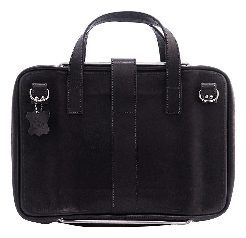 R-Go Maletín Para Portátil Viva 15,6 "Cuero Plena Flor Negro