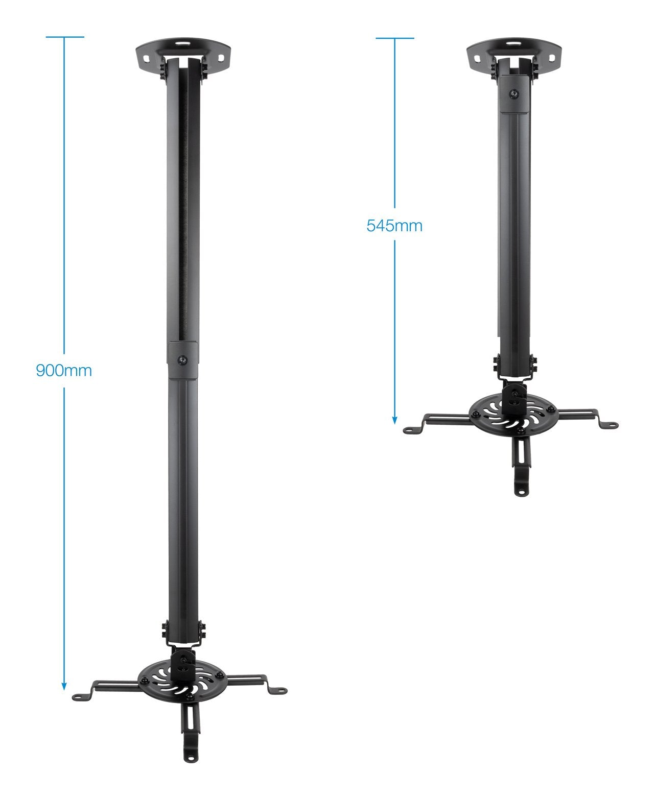 Tooq Soporte De Techo Para Proyector - Inclinable Y Giratorio - Apto Para Techos Inclinados - Peso Max 20kg - Color