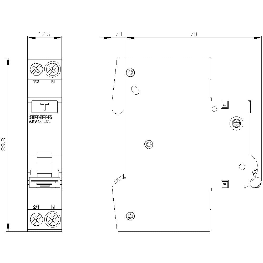 Siemens Fi Ls Kompakt 6ka 5sv1316-7kk16 Typ A 30ma C16 1te