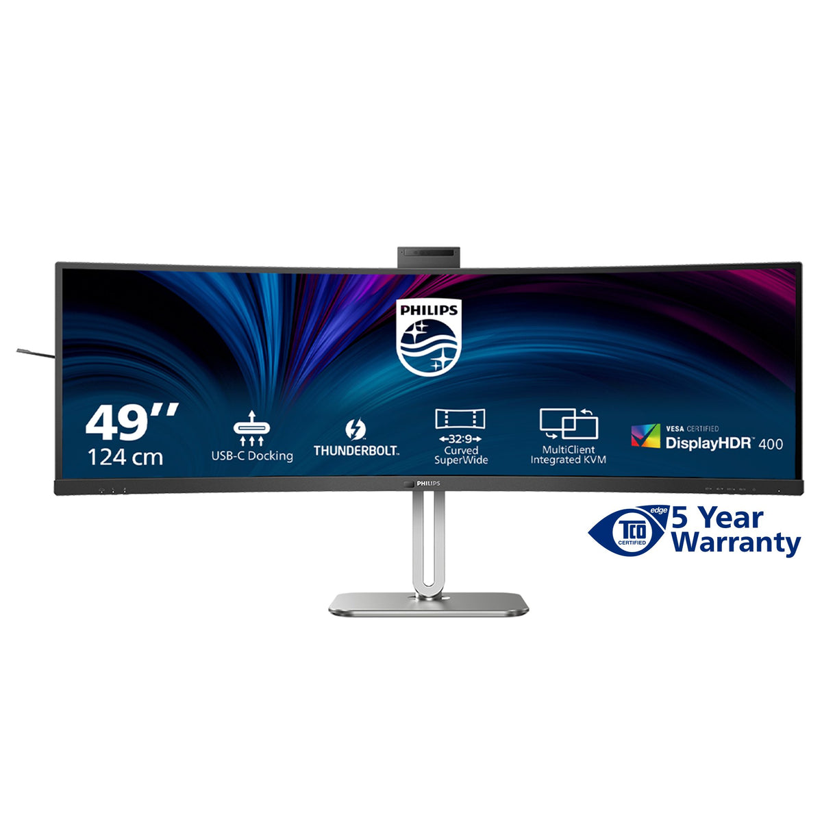 EAN 8712581804763 - Philips 49B2U6903CH/00 pantalla para PC 124 cm (48.8") 5120 x 1440 Pixeles Dual QHD LCD Gris imagen 5