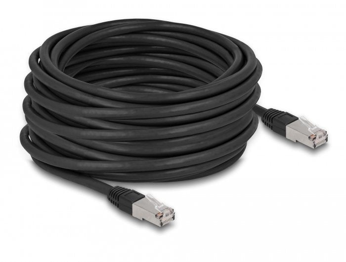 Delock Rj45 Netzwerkcable Cat.6a S Ftp Pe Outdoor 15 M Schwarz