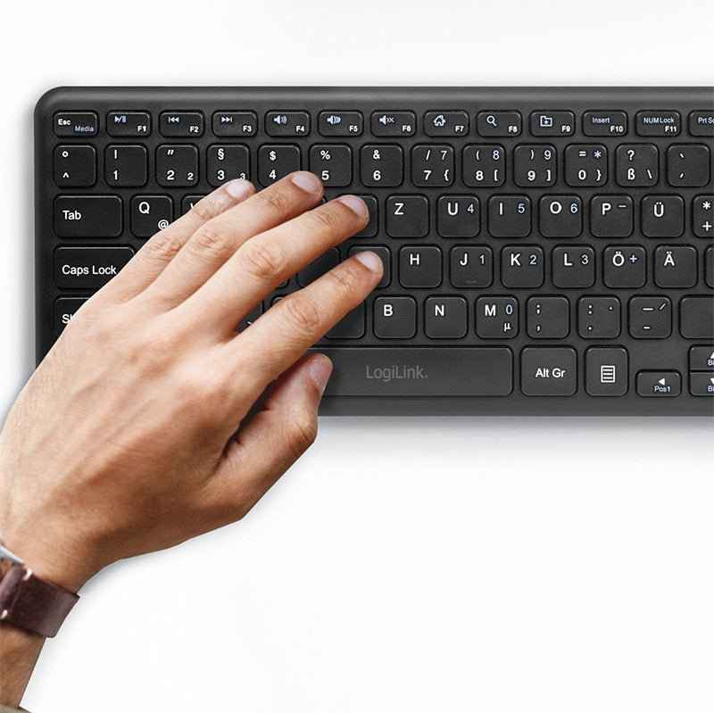 EAN 4052792055276 - LogiLink ID0188 teclado Hogar RF inalámbrico QWERTZ Negro imagen 8