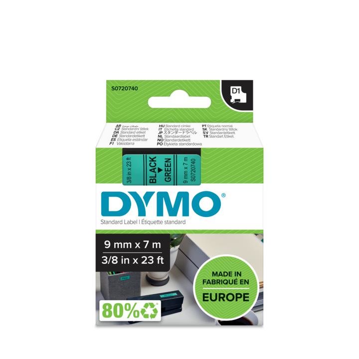 EAN 5411313409193 - DYMO D1 Standard - Black on Green - 9mm cinta para impresora de etiquetas imagen 2