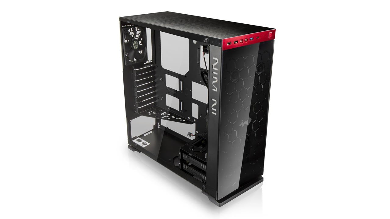 Caja Pc In Win Torre Atx 805c Negro/Rojo Usb 3.1 Tipo C/Lateral Cristal Templado 3mm 1acfae--000221