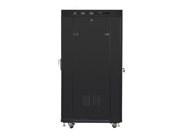 Lanberg Armario Independiente De 19 Pulgadas Gabinete 27u 600x800 Puerta De Vidrio Lcd Paquete Plano Negro