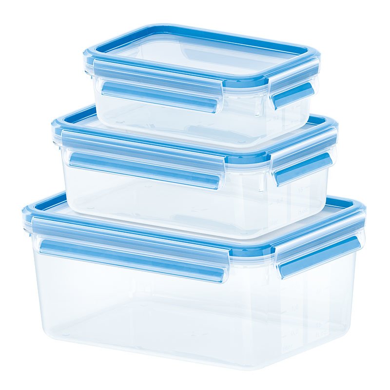 EAN 4009049303369 - EMSA 508566 recipiente de almacenar comida Rectangular Establecer Transparente 3 pieza(s) imagen 1