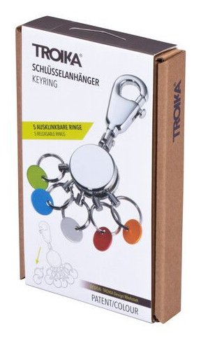 EAN 4024023112850 - TROIKA PATENT/Colour Llavero de anilla Multicolor, Plata imagen 5
