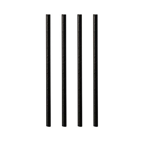 Papstar Strohhalme Pure Negro - 100 Unidades