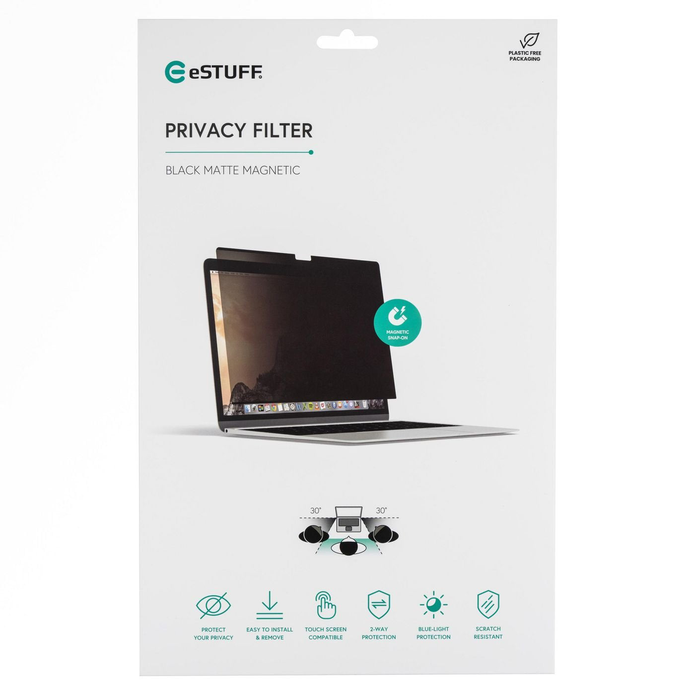 EAN 5706998845467 - eSTUFF GLBMMB15 filtro para monitor 39,1 cm (15.4") Portátil Filtro de privacidad para pantallas sin marc imagen 3