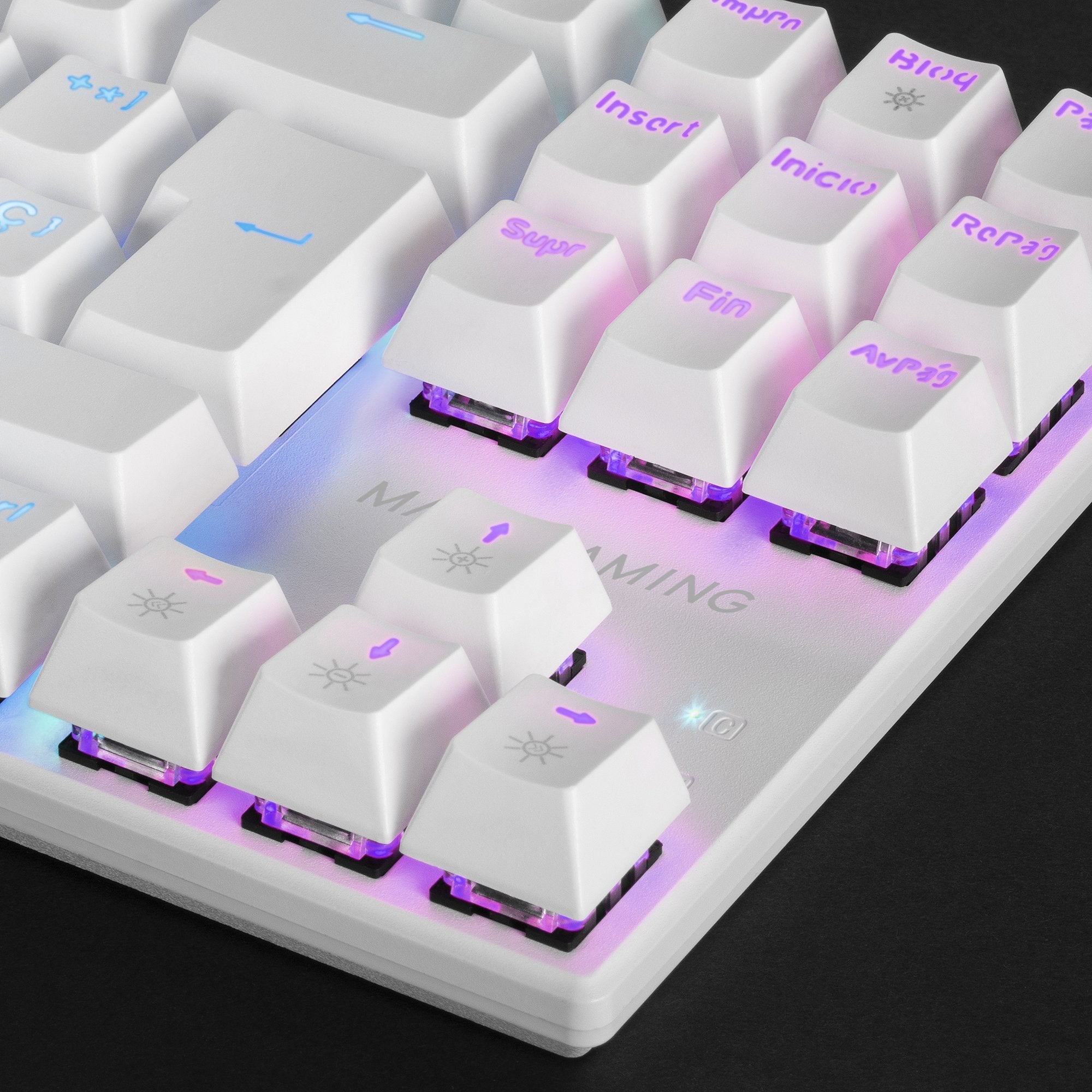 Mars Gaming Mk80 Teclado Gaming Mecanico - Compacto Tkl - Iluminacion Rgb - Teclas Imborrables - Switches Antipolvo -