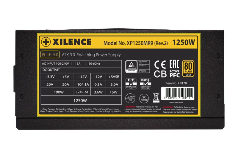 Fuente De Alimentación Xilence 1250w Performance X 80+ Gold Modular Atx3.0
