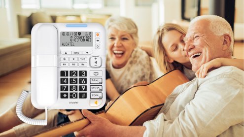 Alcatel Telefono Fijo Compacto Tmax70 Blanco