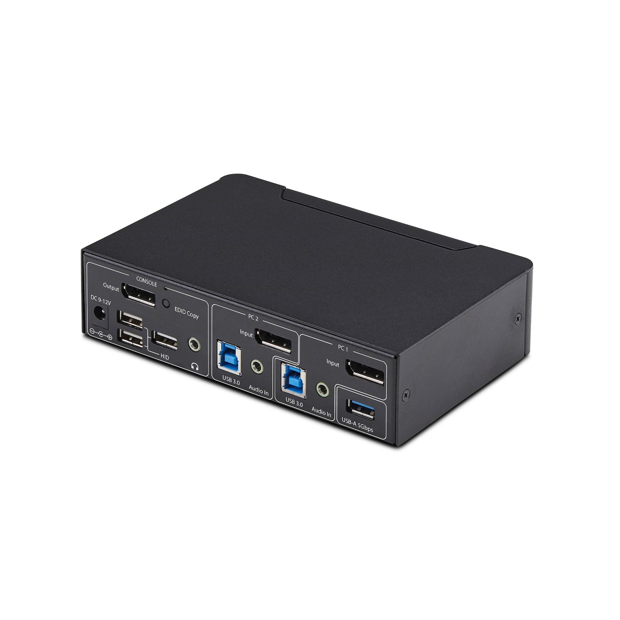 Startech.Com 2-Port Displayport Kvm Switch 4k 60hz Dp 1.2 Hdcp 1.4 Edid Management 2-Port Usb 3.0 Hub Dp Kvm Umschalter