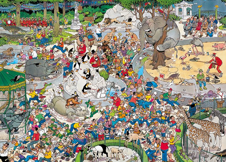 Jan Van Haasteren At The Zoo 1000 Pcs Puzzle Rompecabezas 1000 Pieza(S) Cómics