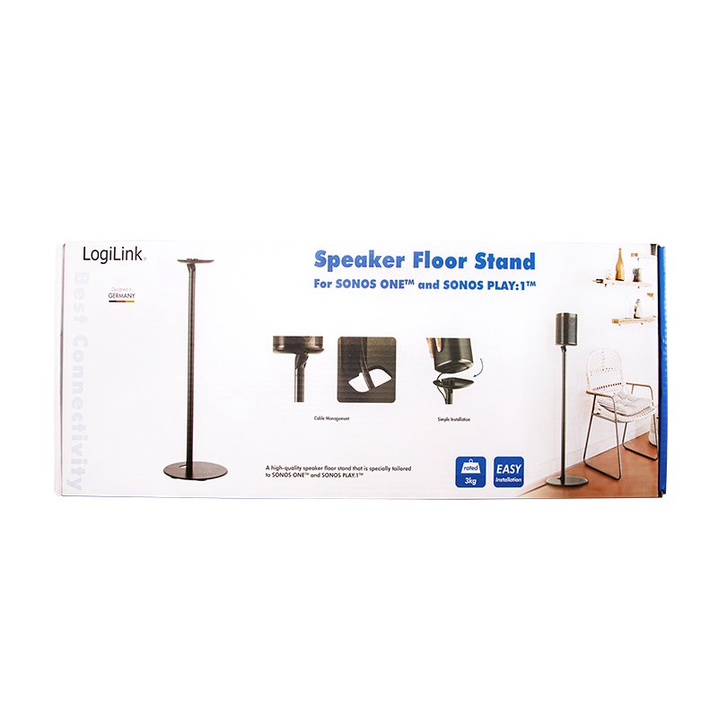 Logilink Bp0083 Soporte Para Altavoz Multimedia Negro Para Sonos One, One Sl