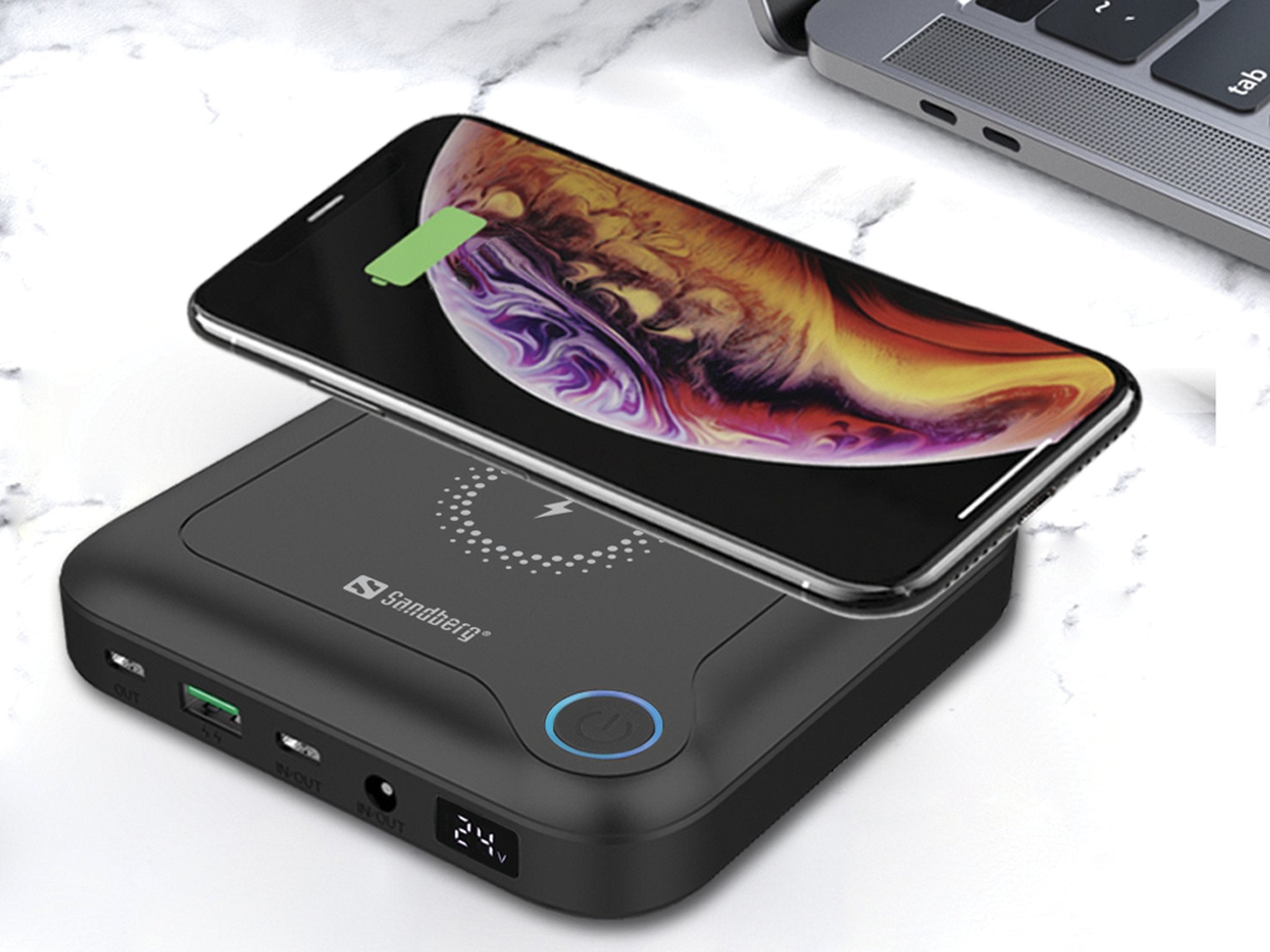 EAN 5705730420573 - Sandberg 420-57 batería externa 24000 mAh Cargador inalámbrico Negro imagen 2