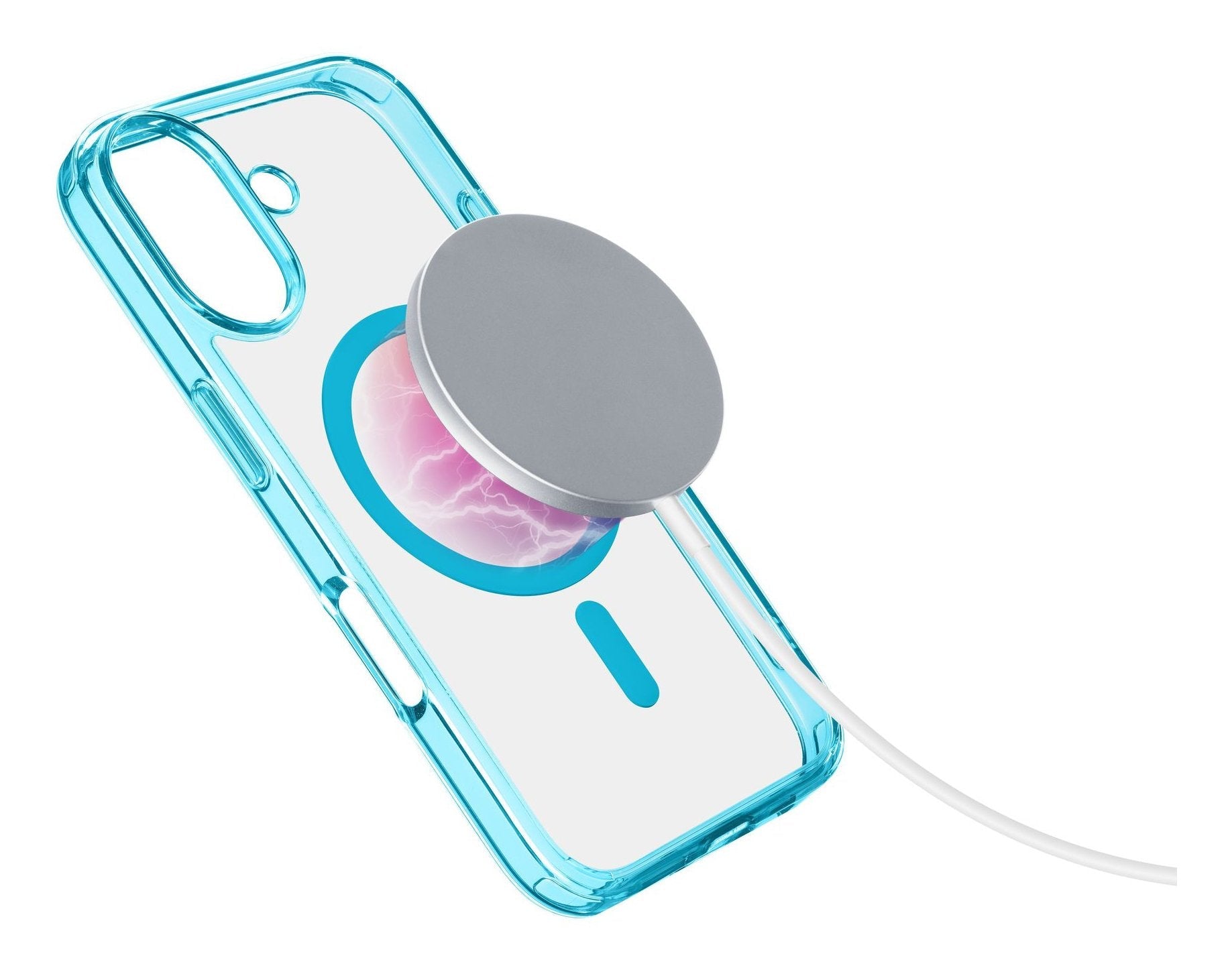 Cellularline Iconic Mag Magsafe Case Iphone 16 Light Azul