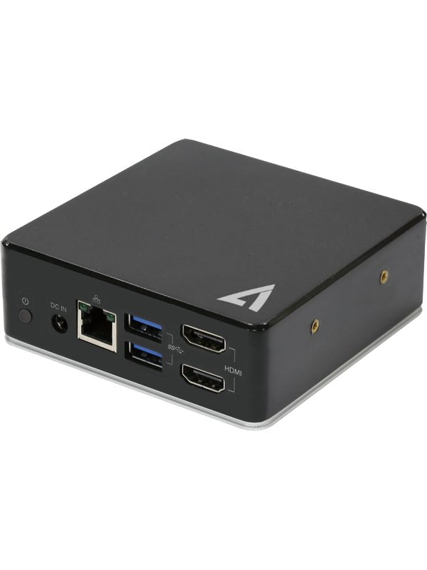 V7 Docking Station Universal Usb-C Con Hdmi Dual, Audio Combinado De 3,5 Mm, Gigabit Ethernet, 3 Puertos Usb 3.1 Y Pd De 85w