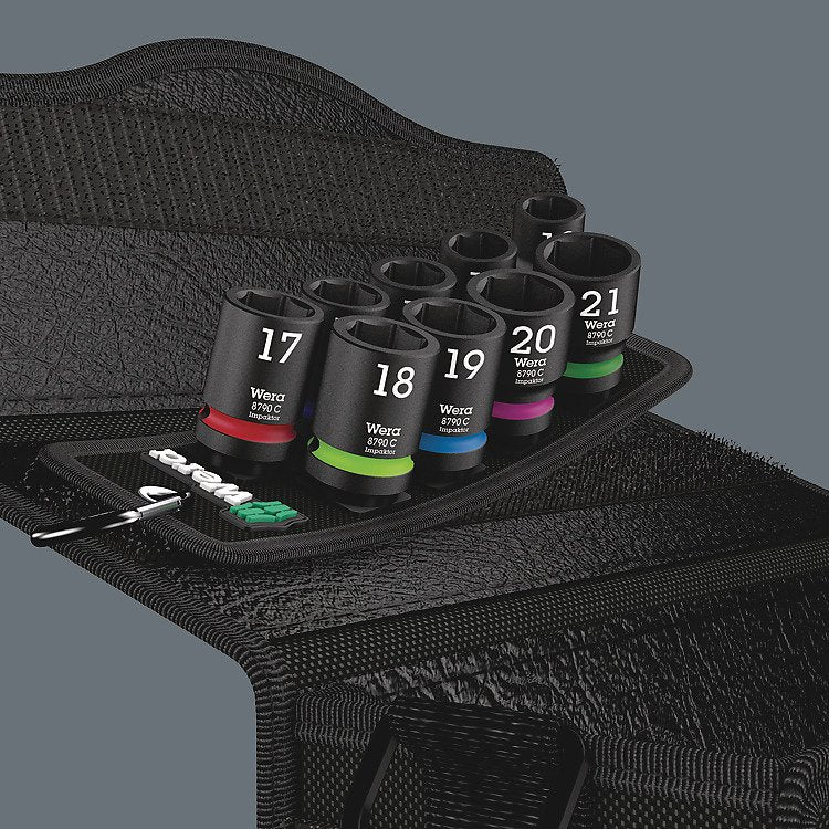 Wera Belt C Impaktor 1 Juego De Vasos, 1/2" Negro, 9 Piezas, Para Llaves De Impacto 05004580001