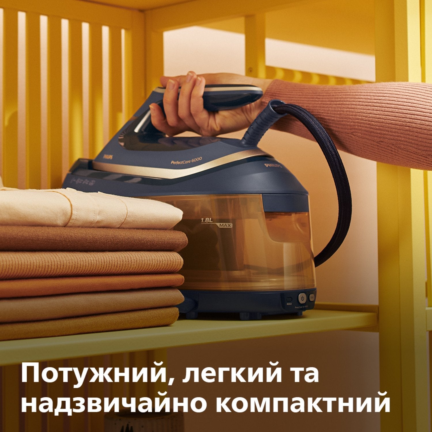 EAN 8720389004896 - Philips PSG6066/20 estación plancha al vapor 2400 W 1,8 L SteamGlide Advanced Azul, Oro imagen 9