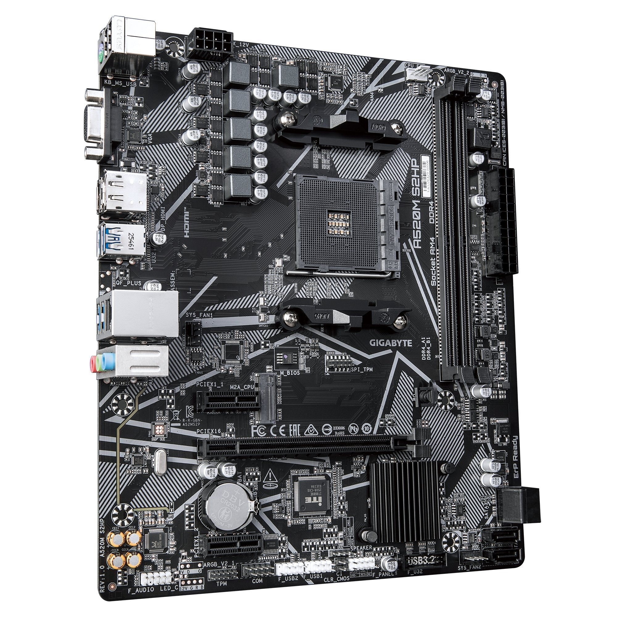Gigabyte A520m S2hp Am4 2xddr4 D-Sub Hdmi Dp M.2