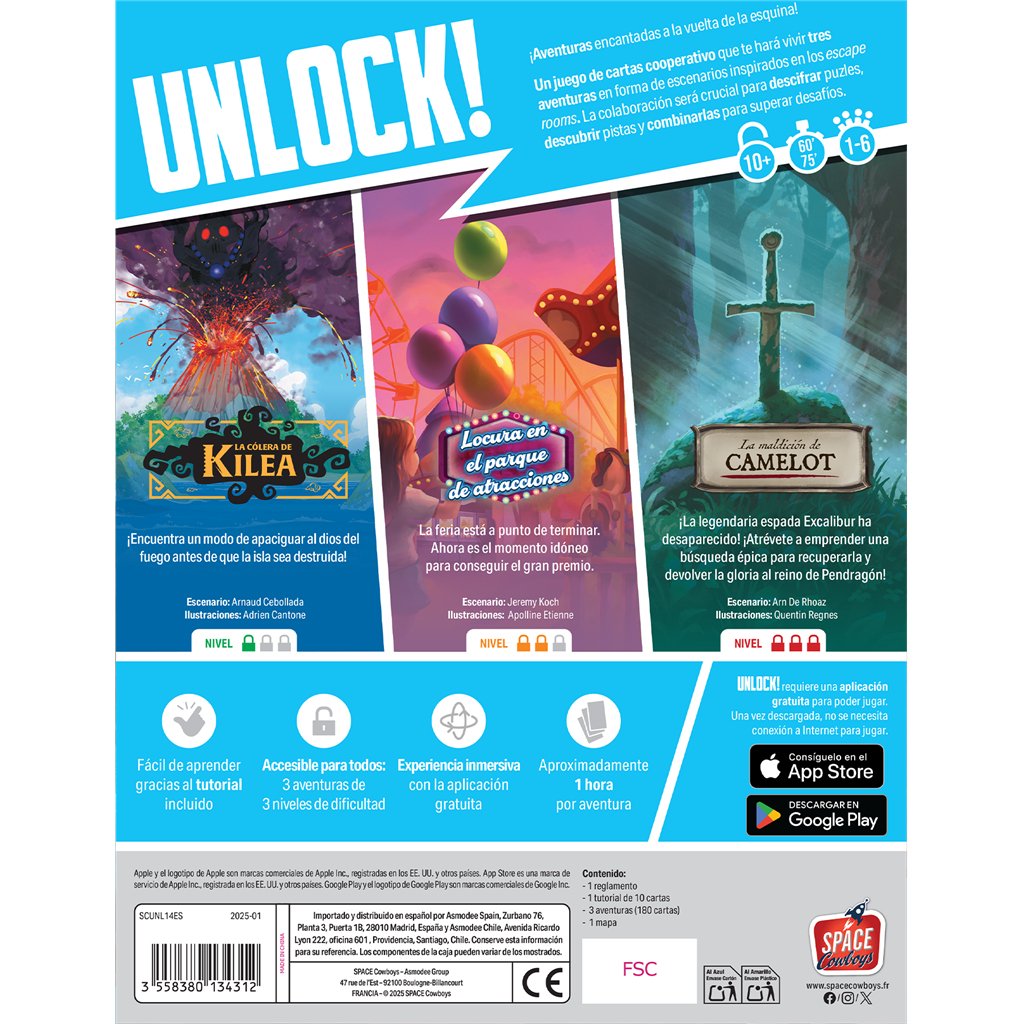 EAN 3558380134312 - Asmodee Unlock! Enchanted Adventures Unlock! Enchanted Adventures 60 min Juego de mesa Viaje/aventura imagen 2