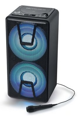 Altavoz Muse M-1820 Para Dj Bluetooth Para Fiesta, Con Cd Y Batería, Inalámbrico, Negro