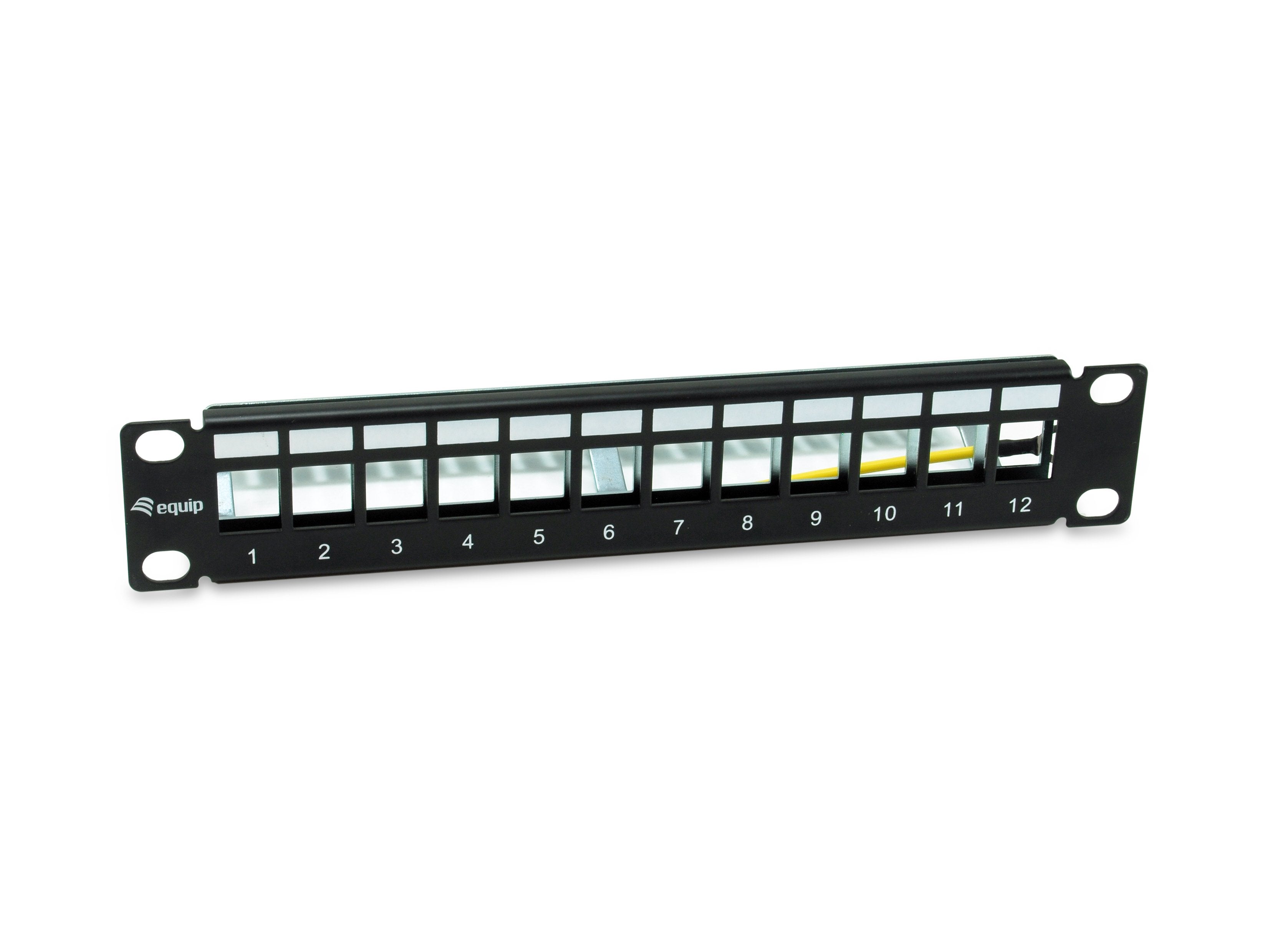 Equip Patchpanel 12x Cat6a 10" Ftp 1he Keymone Montage Sw