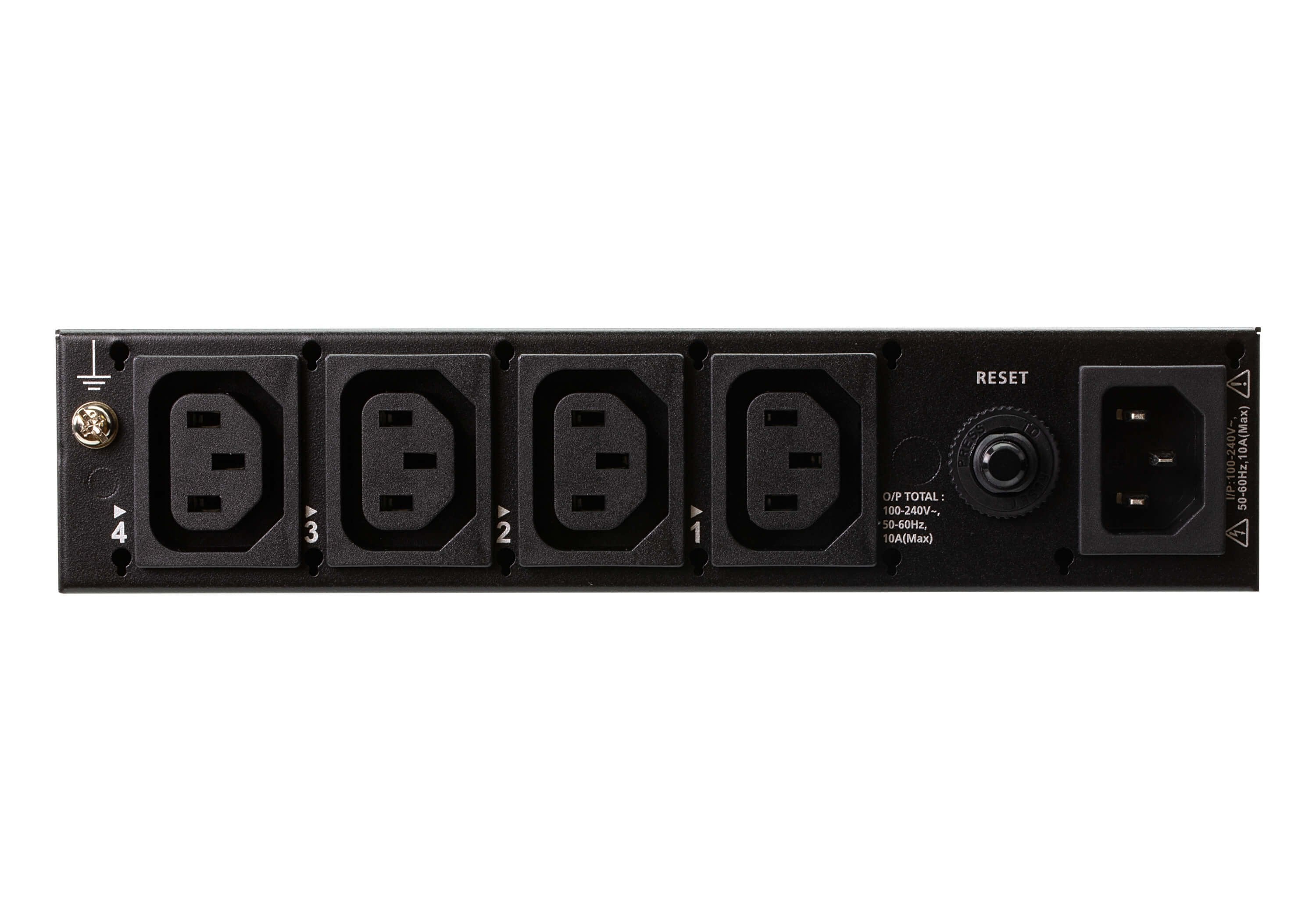 EAN 4710469340086 - ATEN PE4104G-AT-G unidad de distribución de energía (PDU) 4 salidas AC 1U Negro imagen 2