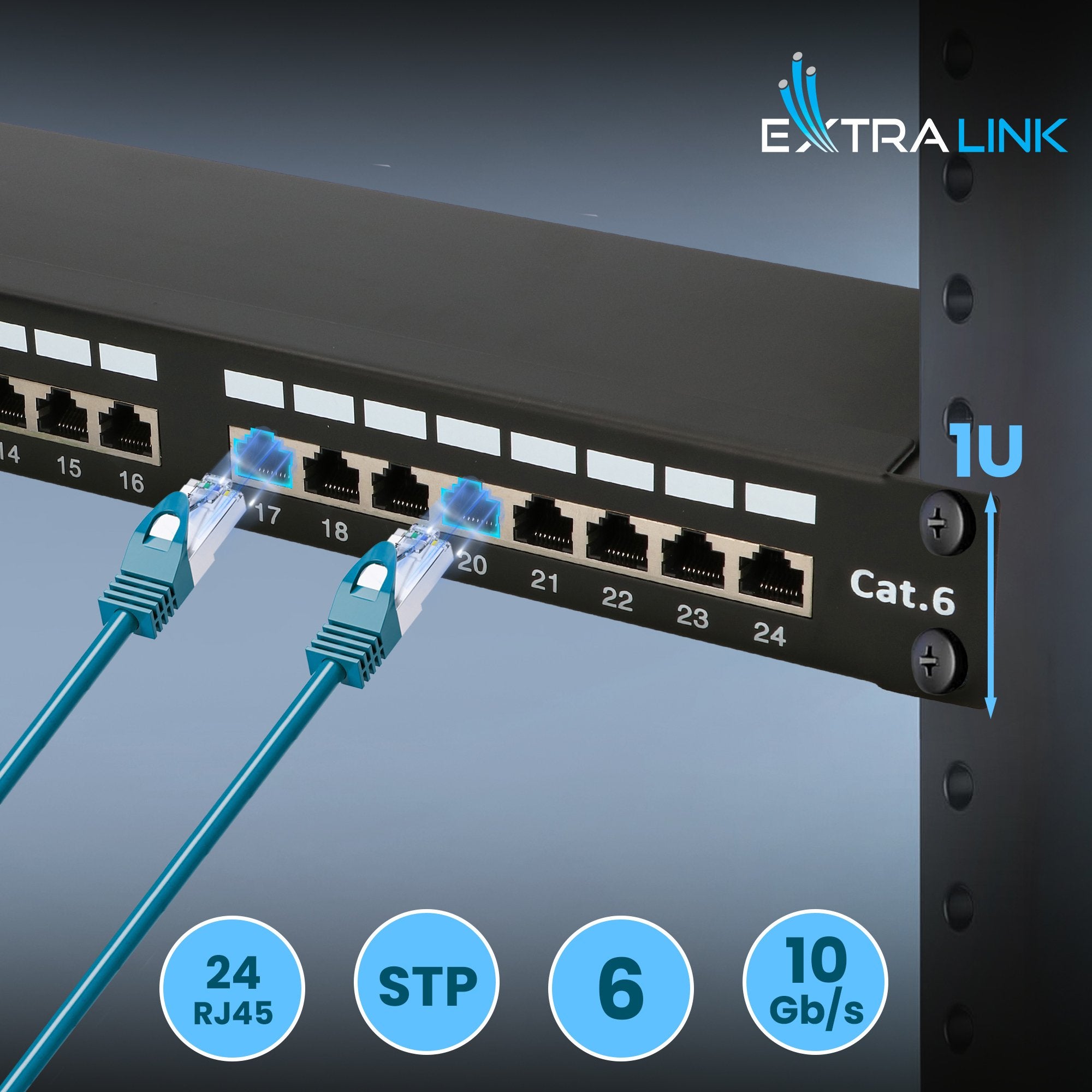 EAN 5902560369830 - Extralink EX.9830 panel de parcheo 1U imagen 8