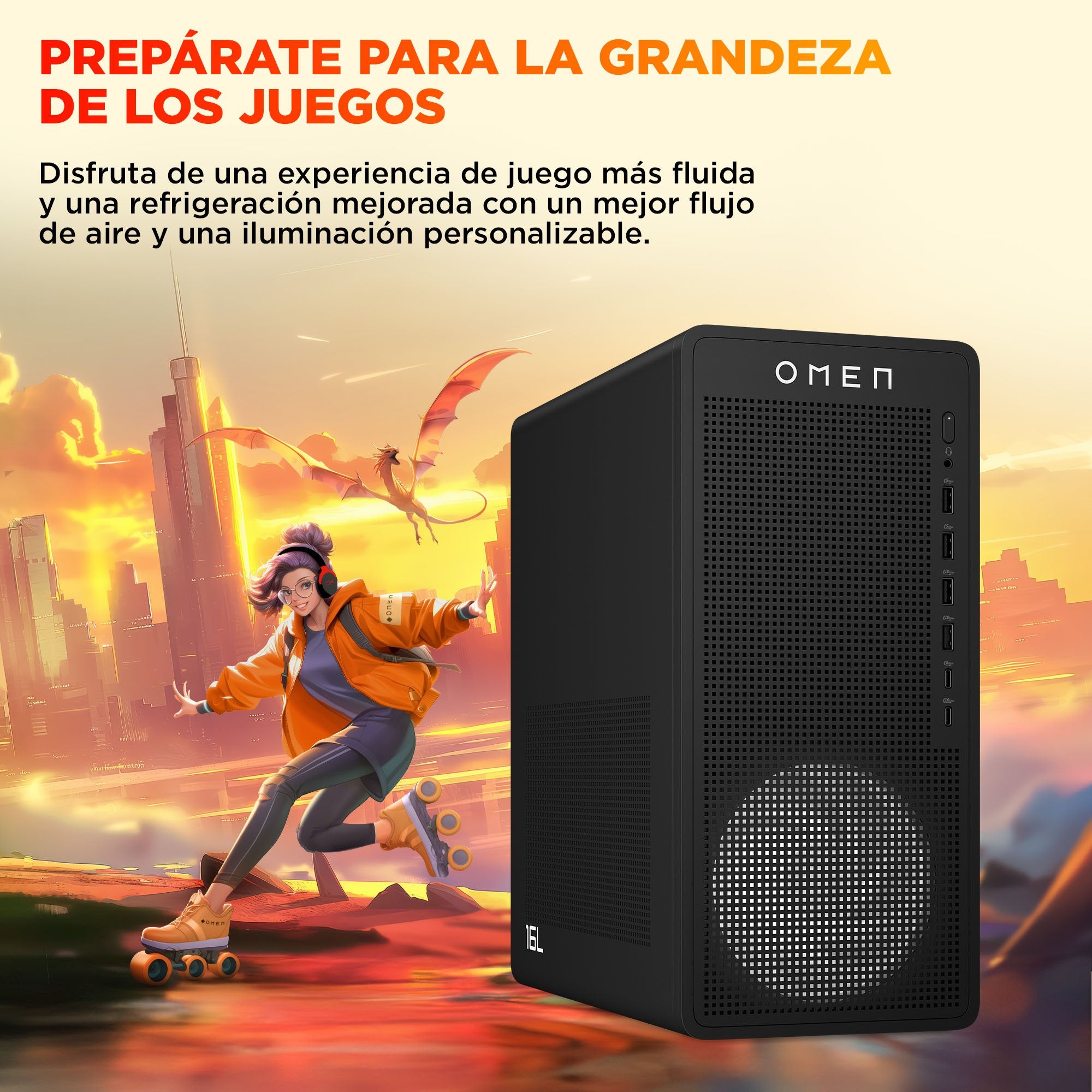 EAN 0199764264398 - HP OMEN 16L Gaming Desktop PC TG03-0087ns PC AMD Ryzen™ 7 8700F 32 GB DDR5-SDRAM NVIDIA GeForce RTX 5060 imagen 8